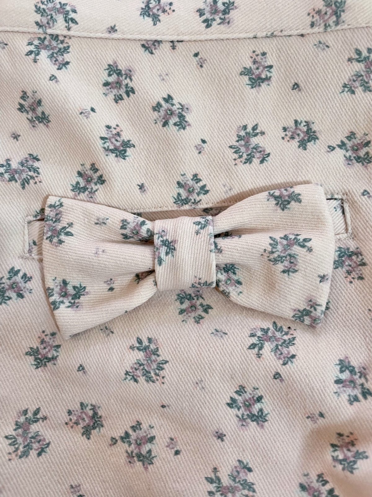 flower ribbon pants baby pink