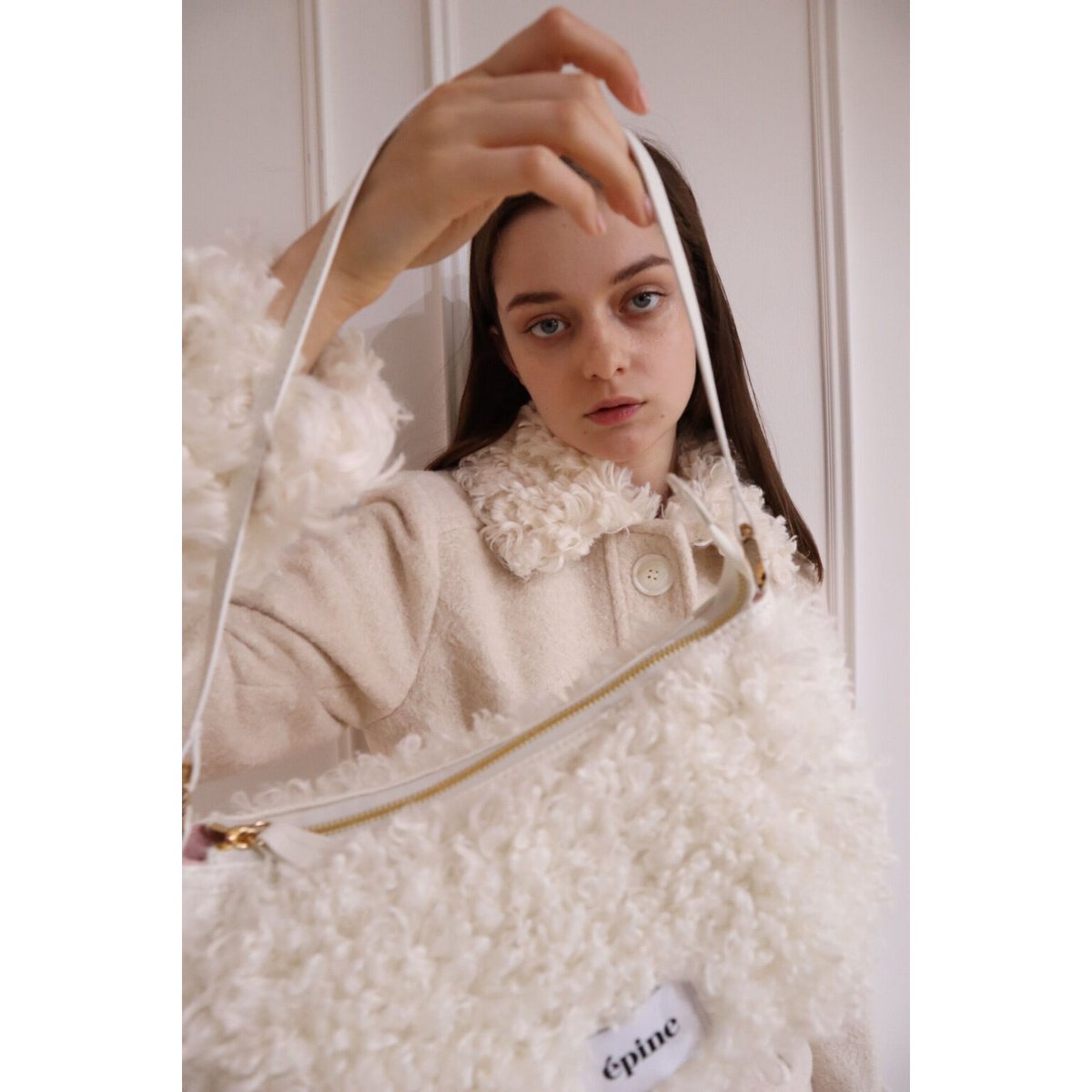 EPINE PARIS fur 2way bag エピヌファーバッグ エピヌepine paris ファーバッグアイボリー ivory