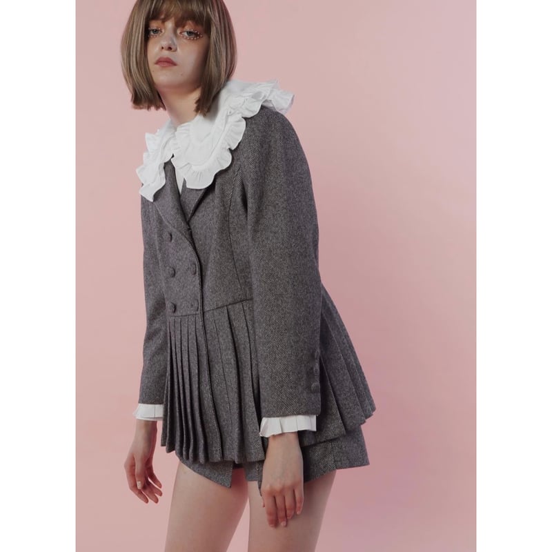 即日発送可能epine pleats frill jacket set up 即日発送可能epine pleats frill jacket set up