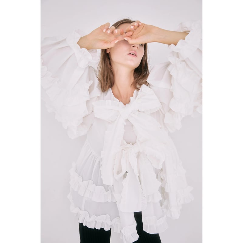 épine double ribbon frill blouse(2color) | épine épine double ribbon frill blouse(2color) | épine