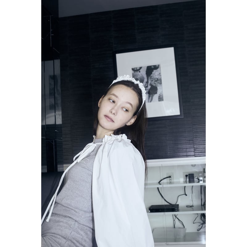 gather ribbon volume sleeve blouse white | épine
