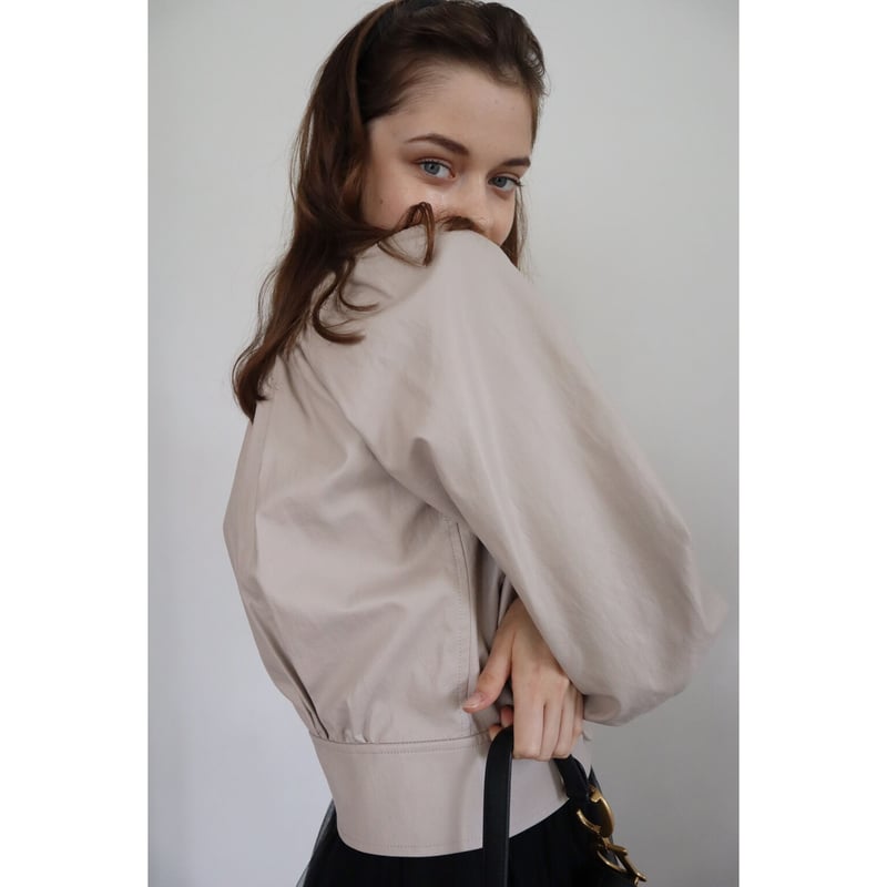 leather lady jacket grayish beige | épine