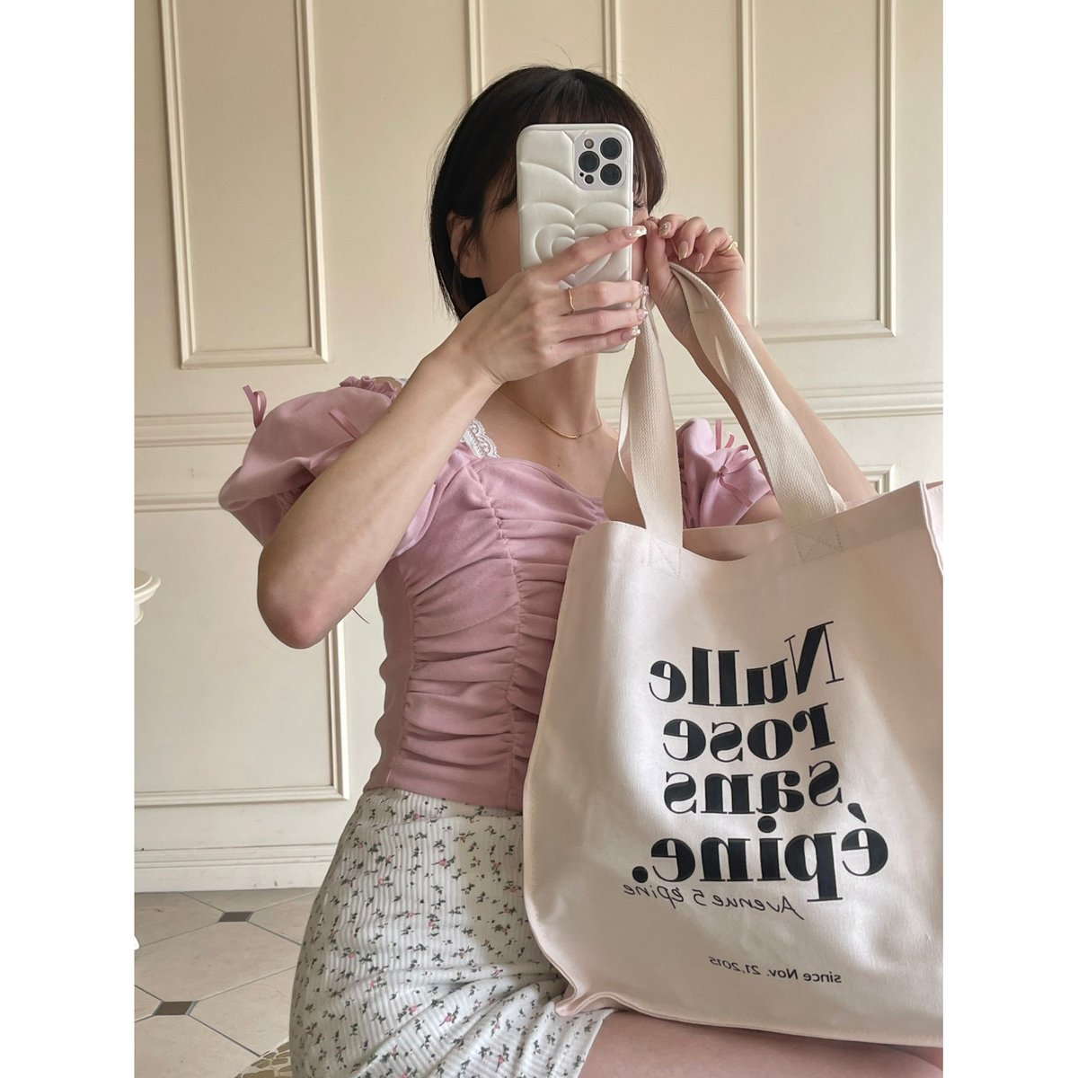 épine original canvas tote bag babypink | épine épine original canvas tote bag babypink | épine