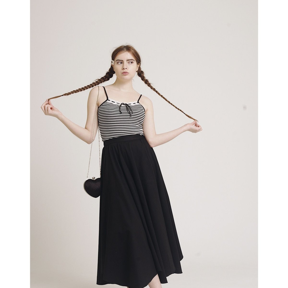 volume design flare skirt black | épine volume design flare skirt black | épine