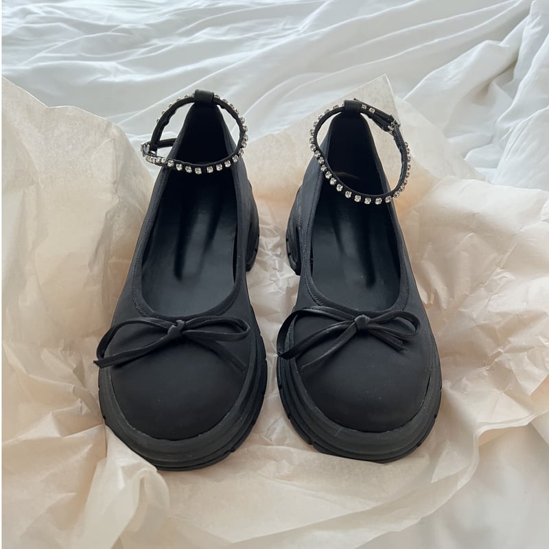 bijou strap satin ballet shoes | épine