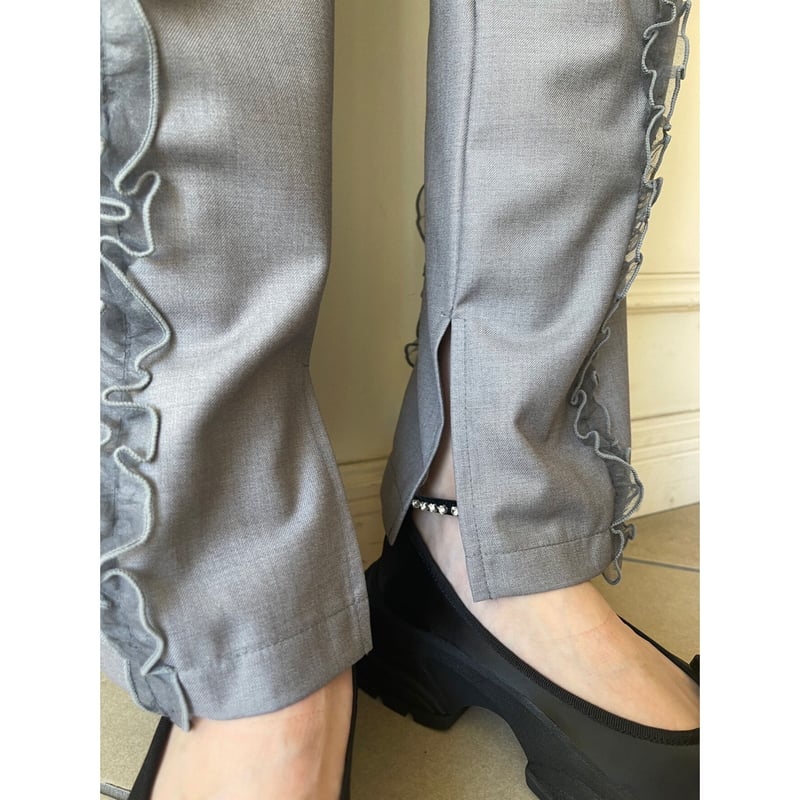 epine é frill skirt pants パンツ velours frill skirt pants （2color） | épine