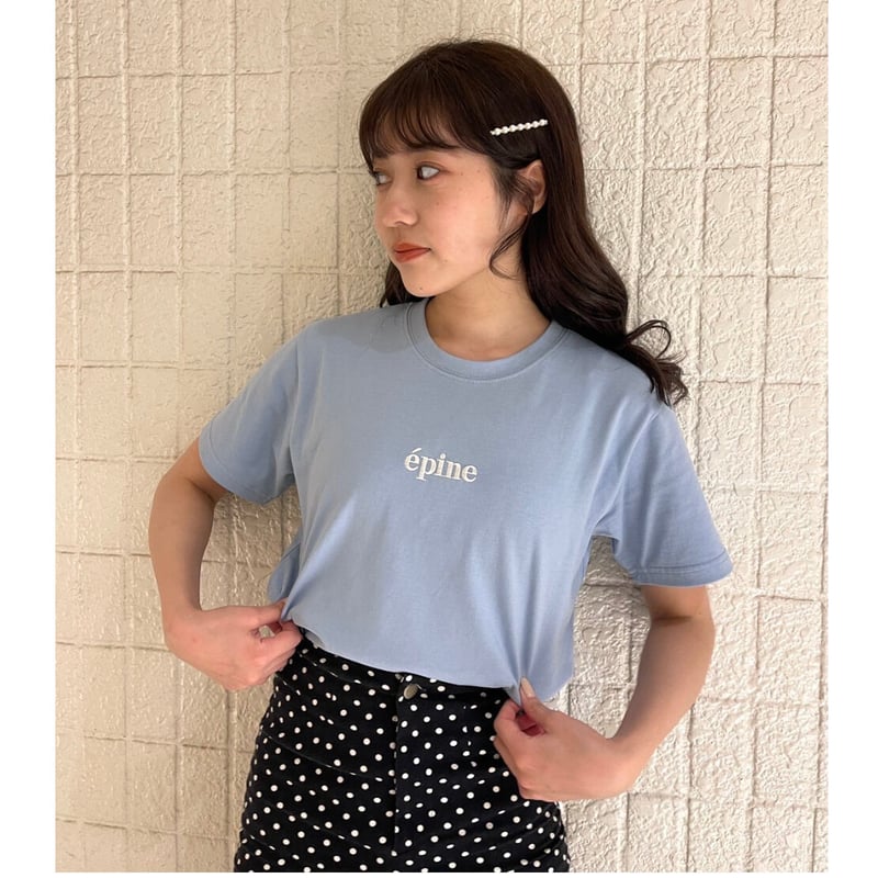 épine embroidery tee ice blue | épine