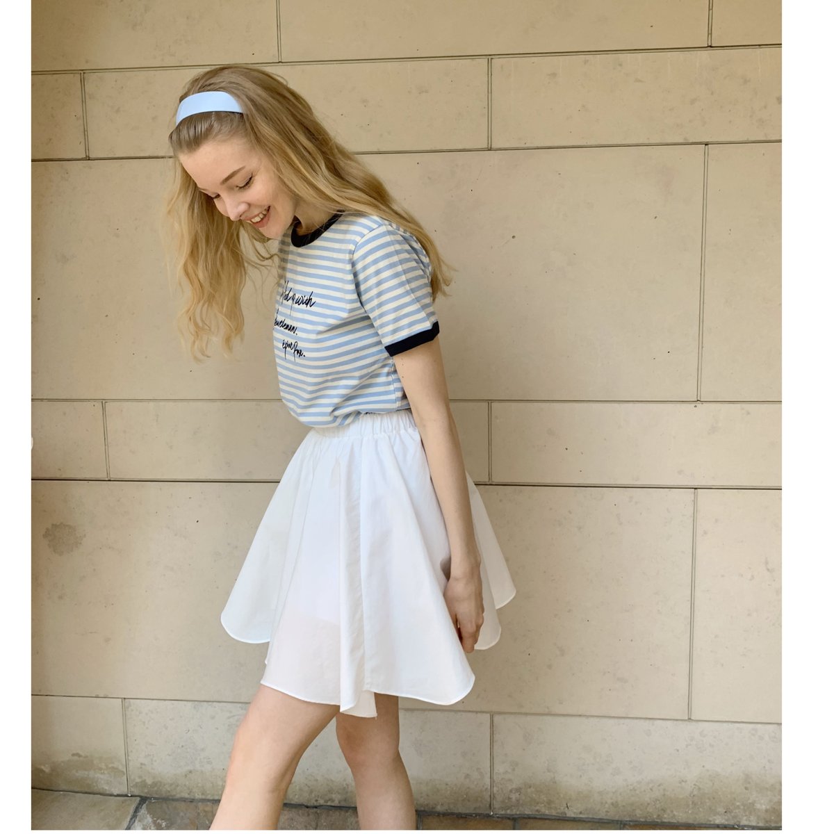 wave flare mini skirt white | épine wave flare mini skirt white | épine