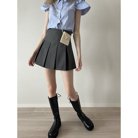 pleats mini skirt（2color）