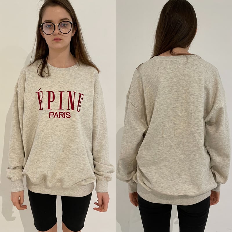 ÉPINE PARIS big sweat gray×red | épine ÉPINE PARIS big sweat gray×red | épine