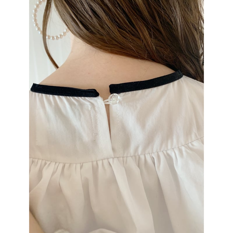 double frill ribbon blouse | épine