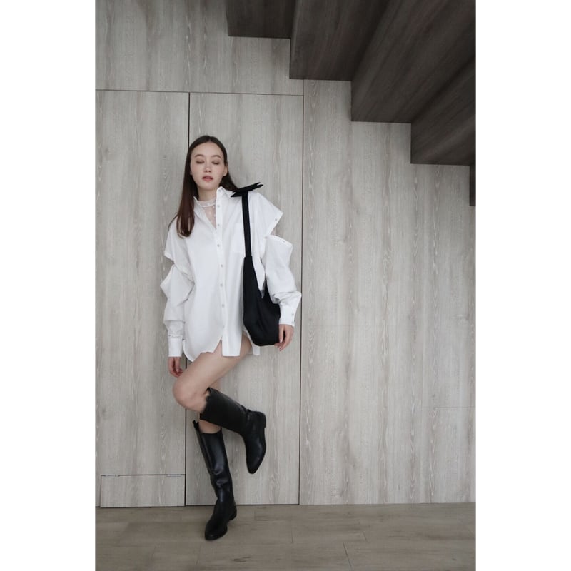 エピヌ クリアボタン シャツ ホワイト