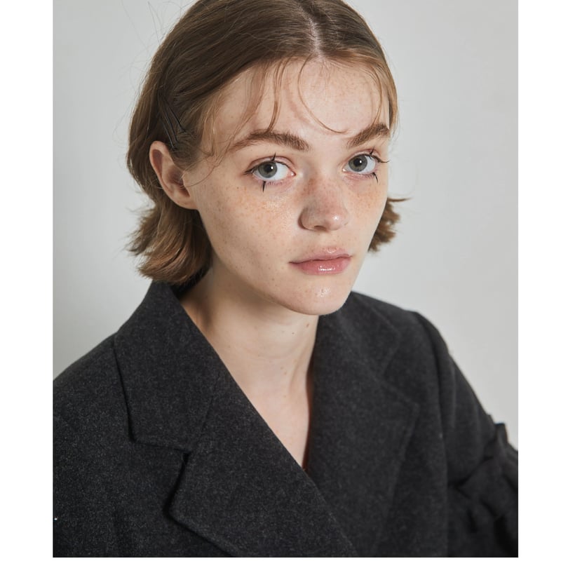 volume wool tailored coat charcoal gray | épine volume wool tailored coat charcoal gray | épine