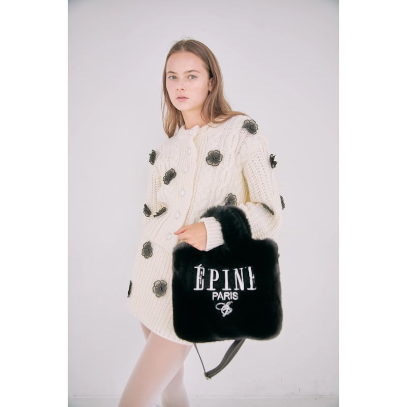 epine エピヌ ÉPINE PARIS fur 2way bag ivory 【公式通販】