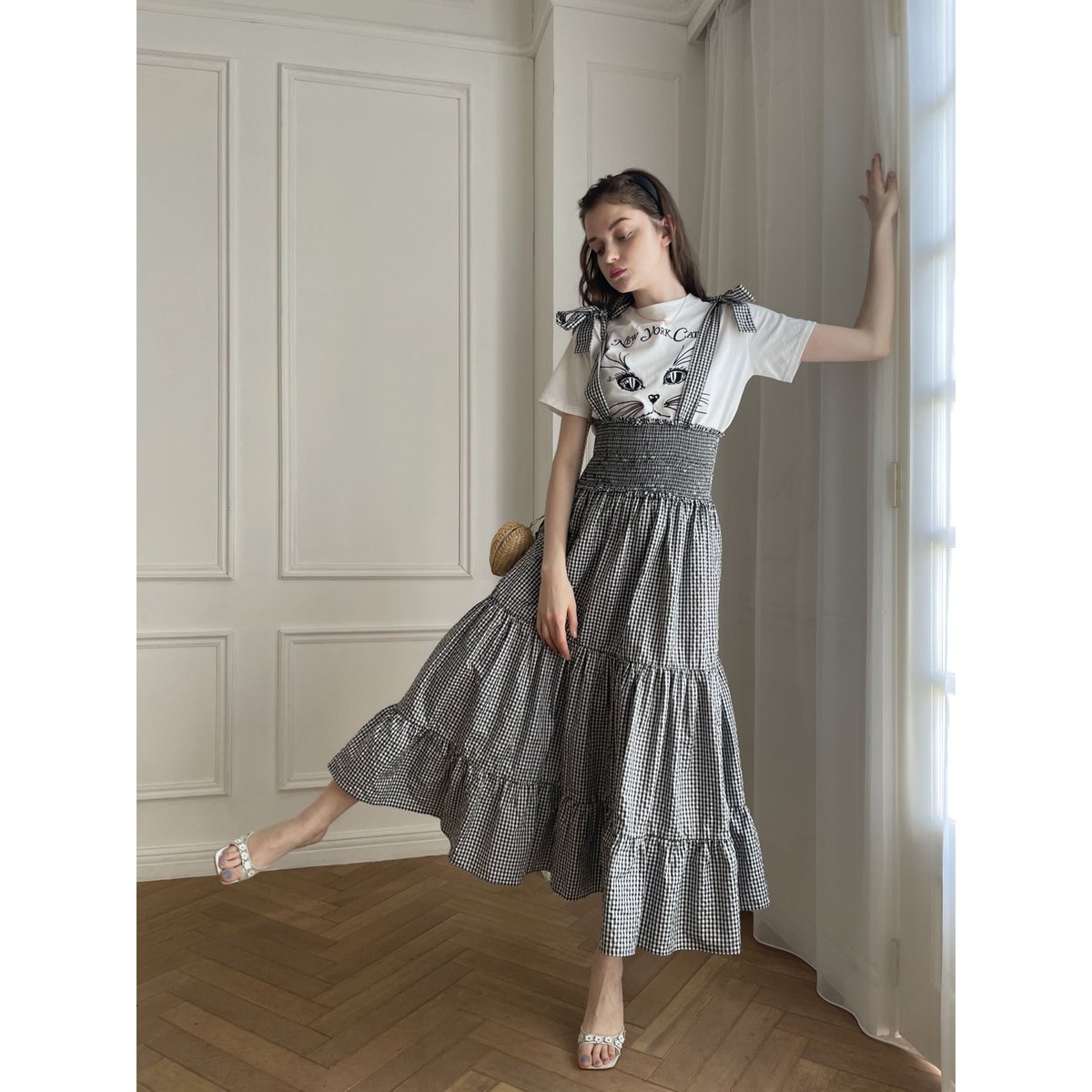 amerge 2way organdy ribbon onepiece