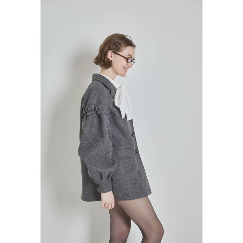 epine volume wool tailored coat gray⭐️ epine volume wool tailored coat gray⭐️ volume wool