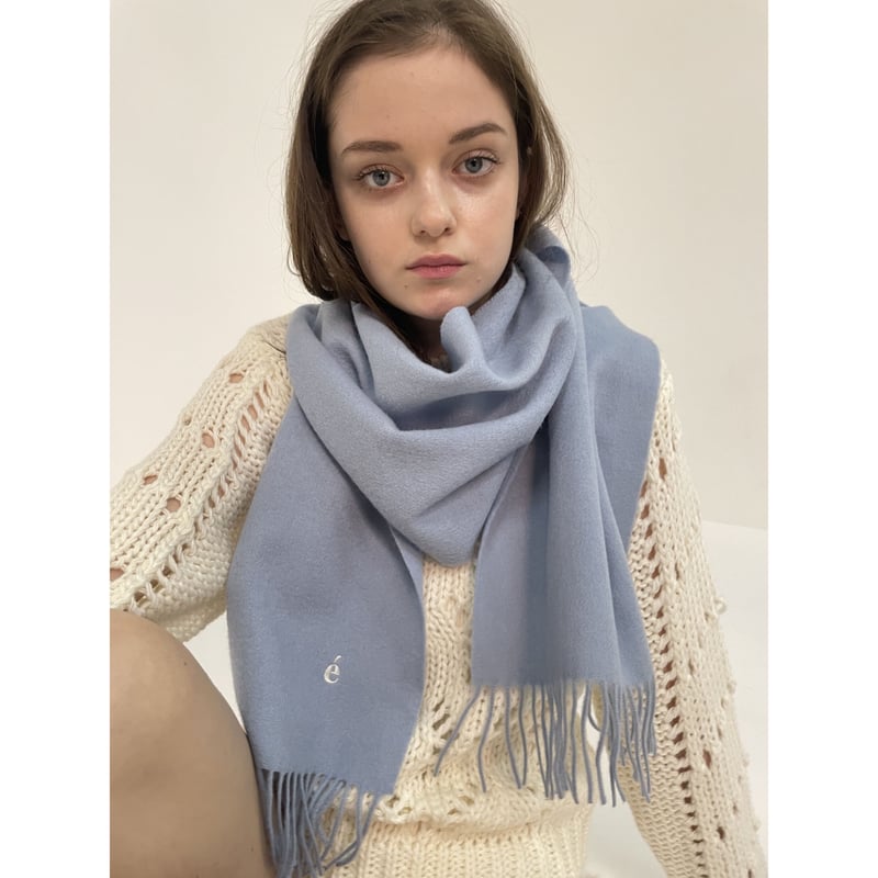 riu Embroidery logo muffler グレー Rちゃん riu Embroidery logo muffler グレー Rちゃん