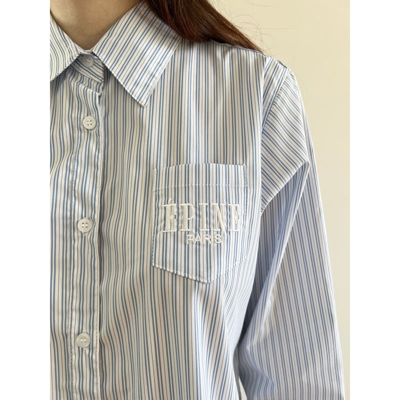 ÉPINE PARIS over shirt blue stripe | épine ÉPINE PARIS over shirt blue stripe | épine