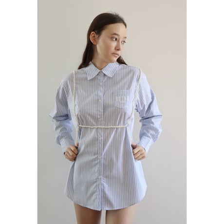 ÉPINE PARIS over shirt blue stripe