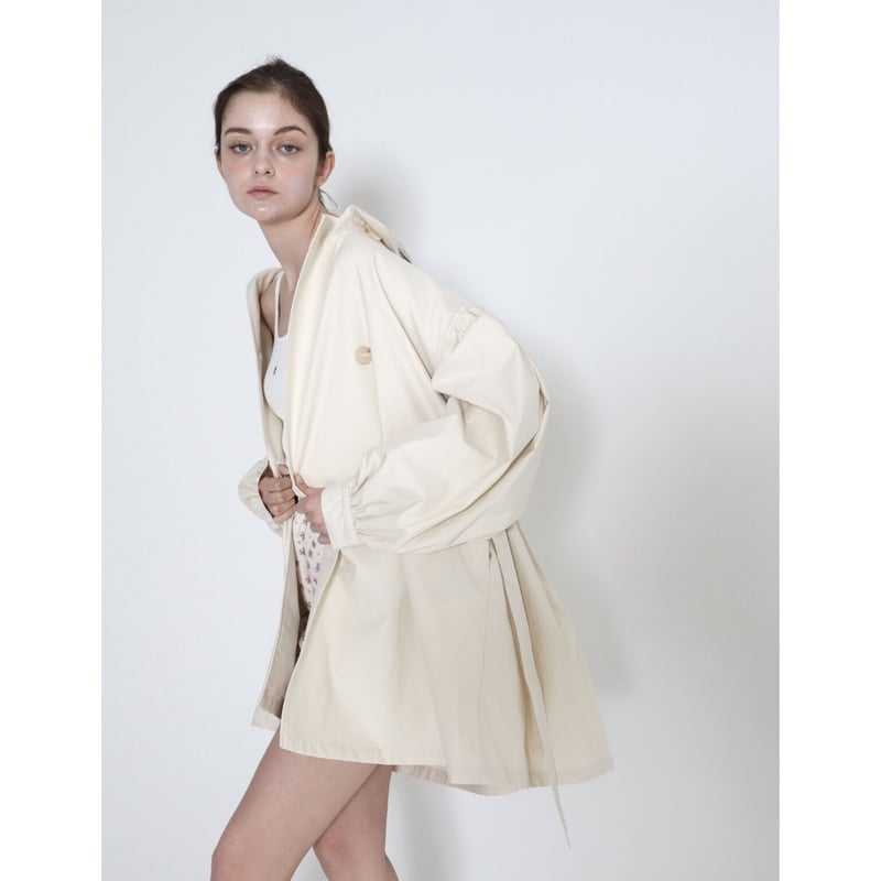 arm volume mini trench coat ivory | épine