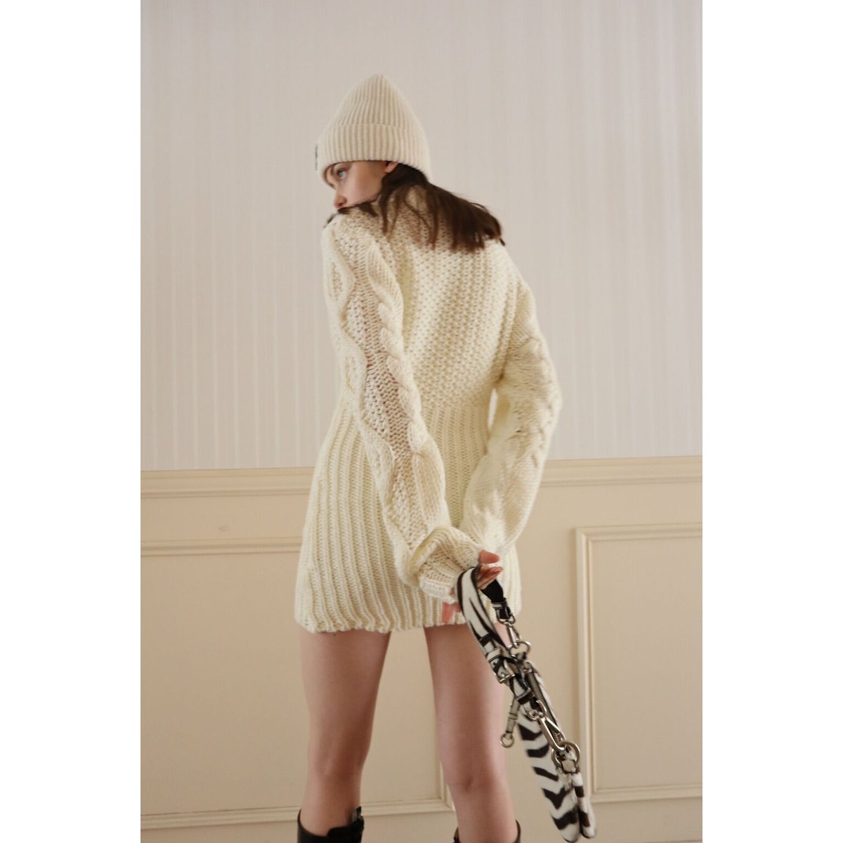 cable knit lady onepiece ivory | épine