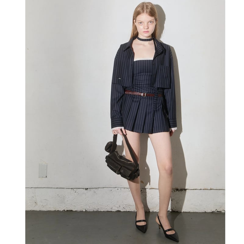 épine lace back ribbon short shirt(2color) | épine épine lace back ribbon short shirt(2color) | épine