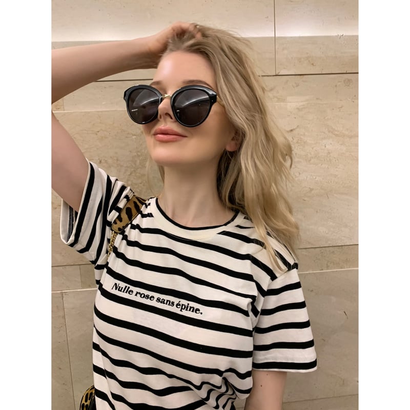 Nulle rose sans épine border tee black | épine