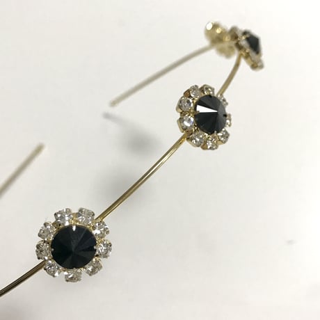 flower bijou gold hair accessory