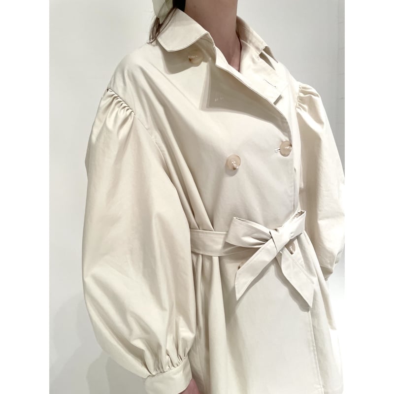 arm volume mini trench coat ivory | épine arm volume mini trench coat ivory | épine