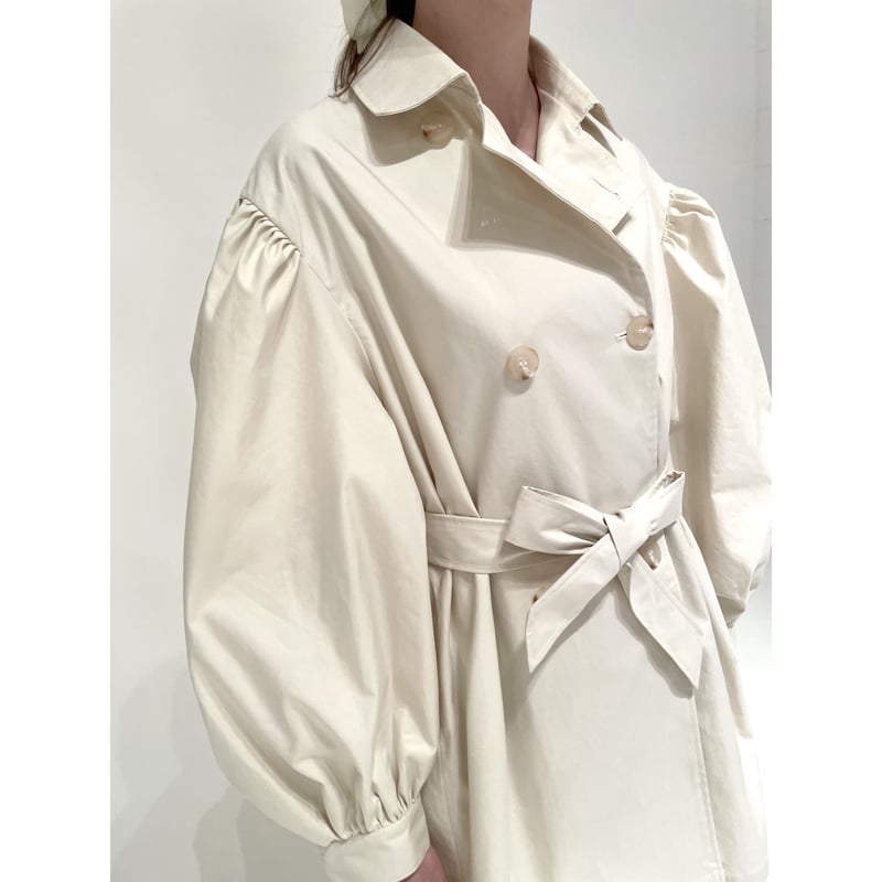 arm volume mini trench coat ivory | épine