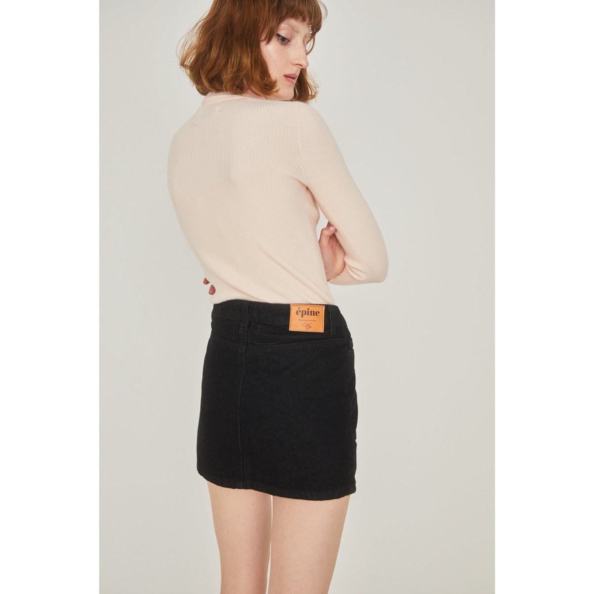 épine Heart studs denim mini skirt | épine