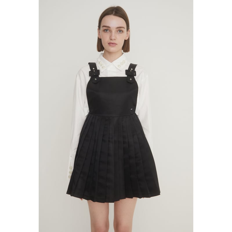 épine label pleats onepiece nylon black | épine épine label pleats onepiece nylon black | épine