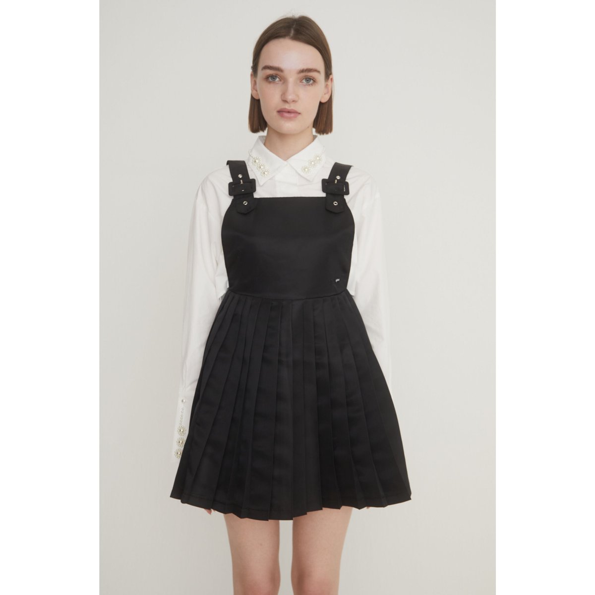 épine label pleats onepiece nylon black | épine épine label pleats onepiece nylon black | épine