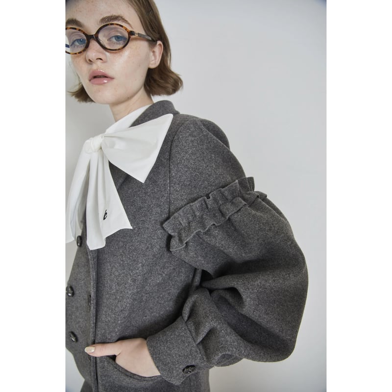 volume wool tailored coat gray | épine volume wool tailored coat gray | épine