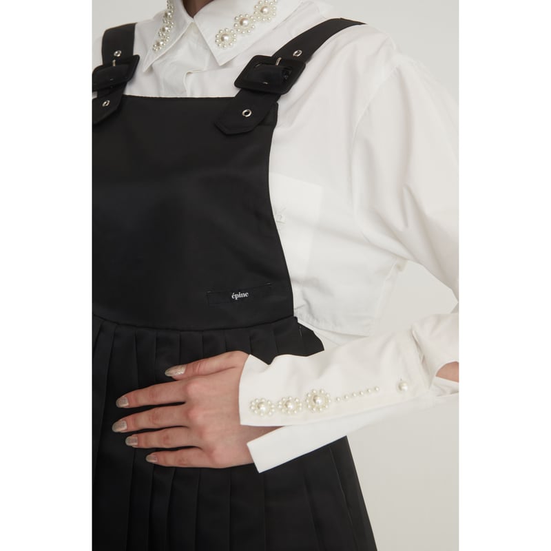 épine label pleats onepiece nylon black | épine épine label pleats onepiece nylon black | épine
