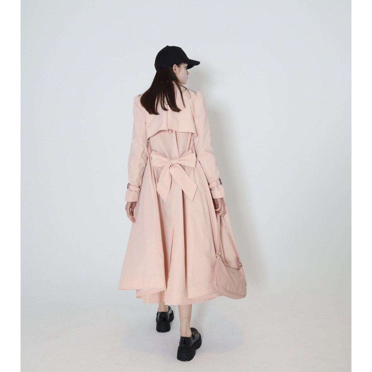 epineのparisienne trench coat pink
