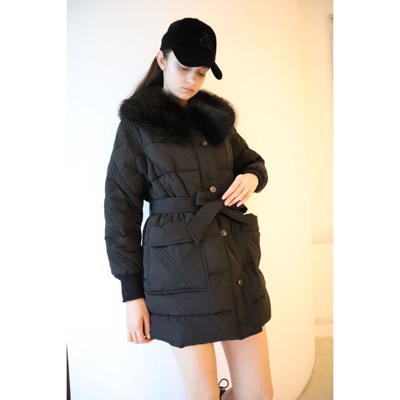 2way collar quilting puffy down coat