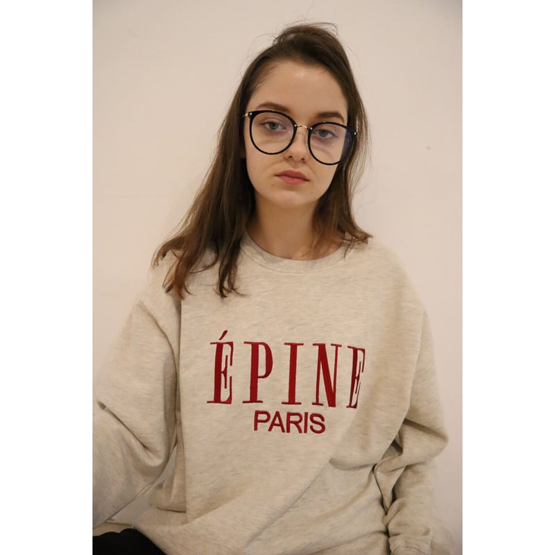 ÉPINE PARIS big sweat gray×red | épine ÉPINE PARIS big sweat gray×red | épine