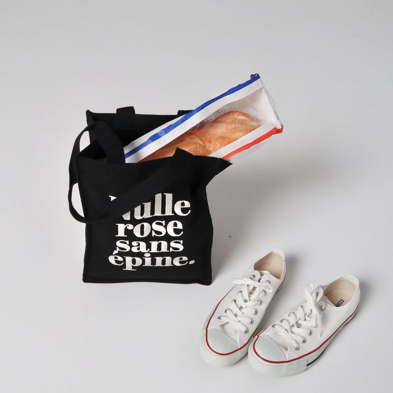Nulle rose sans épine embroidery tote bag black