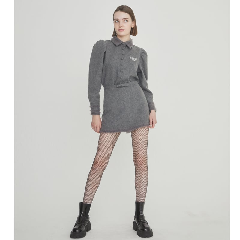 epineエピヌコート 薄いgray Eé knit （3color） | épine