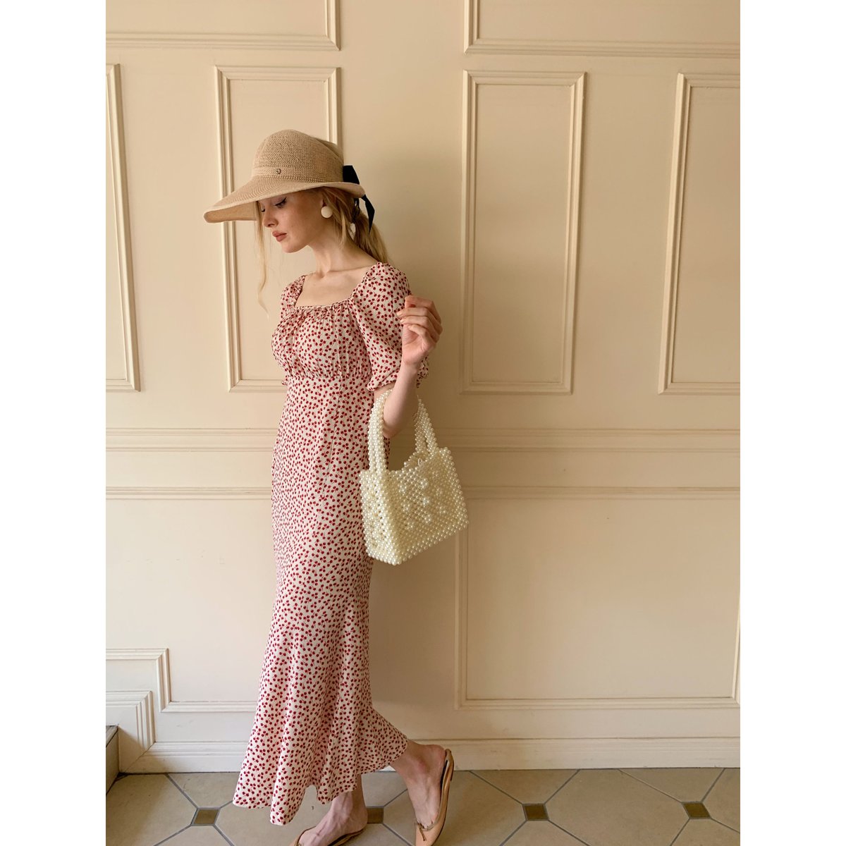 mermaid puff sleeve onepiece flower | épine mermaid puff sleeve onepiece flower | épine