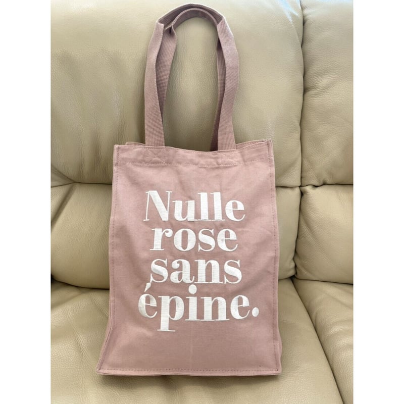 Nulle rose sans épine embroidery tote bag pink×...