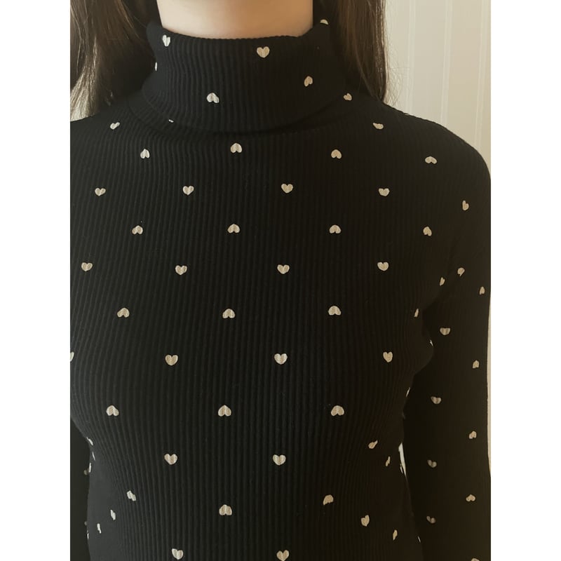 épine label Heart high neck black | épine