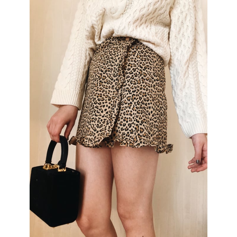 leopard frill mini skirt | épine