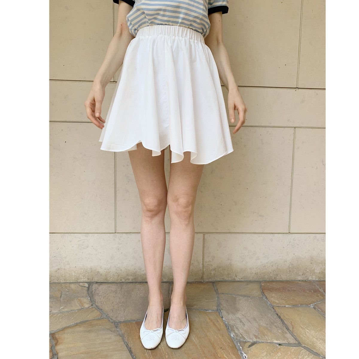 wave flare mini skirt white | épine wave flare mini skirt white | épine