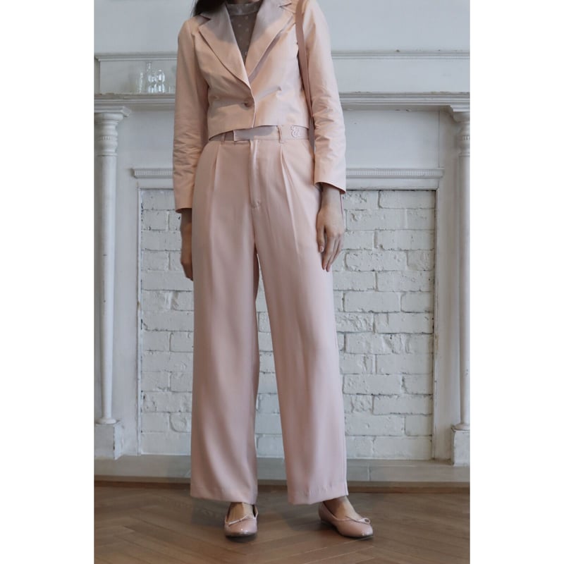 flower ribbon pants baby pink | épine