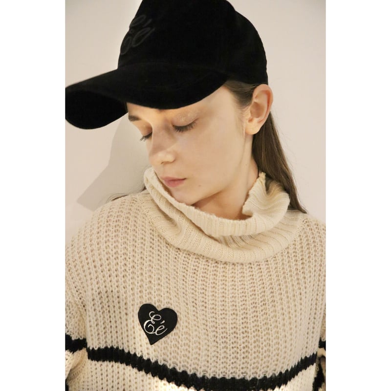 épine - epine ハイネックボーダーニット アイボリー エピヌ ♡Éé high neck big border knit ivory | épine