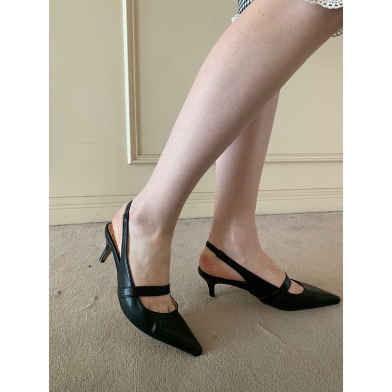 pointed ribbon mule black | épine 