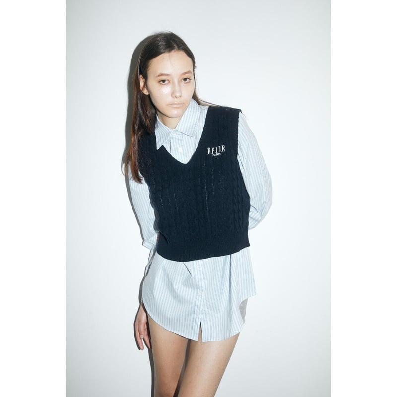 ÉPINE PARIS knit vest navy ÉPINE PARIS knit vest navy