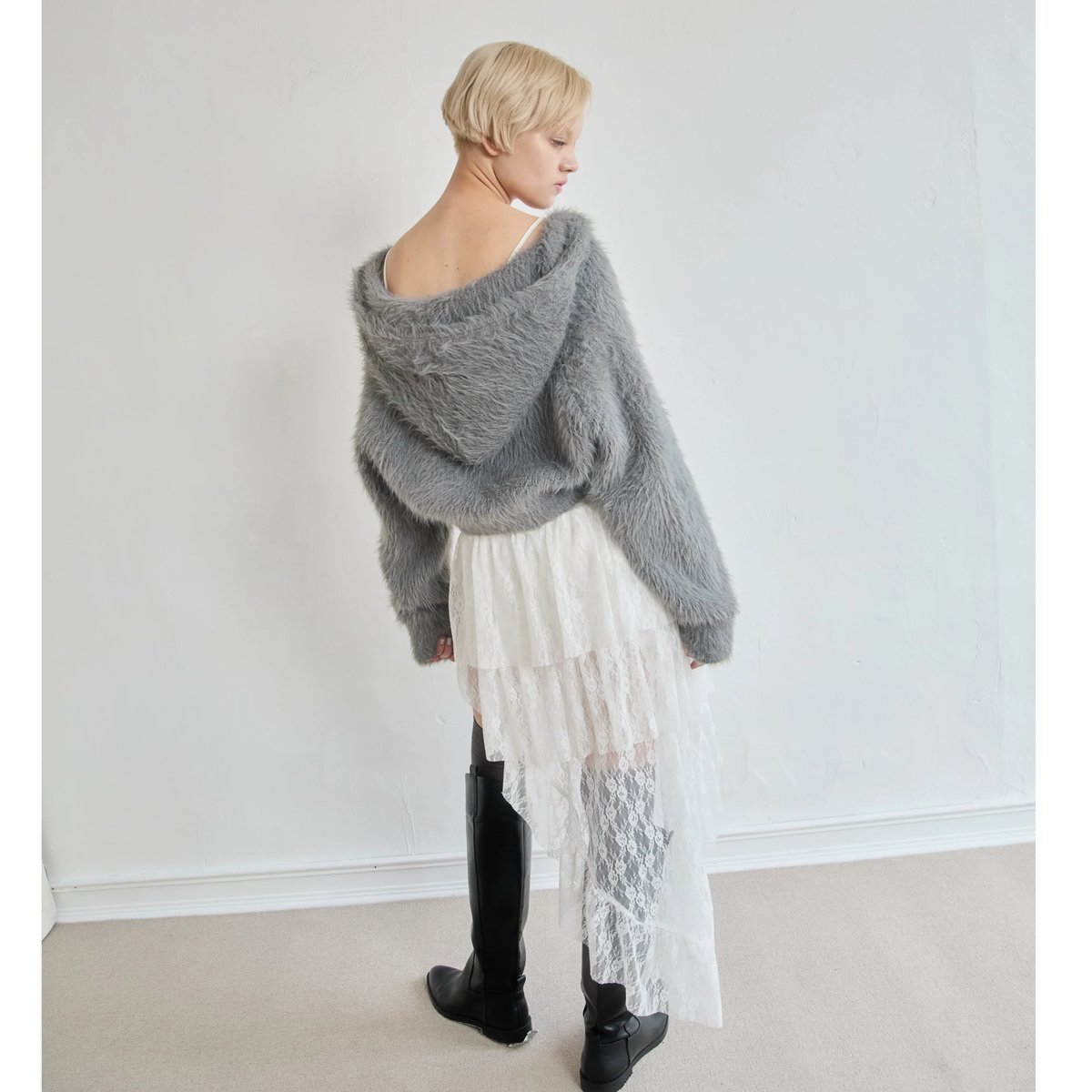 é shaggy knit zipper hoodie (3color) | épine é shaggy knit zipper hoodie (3color) | épine